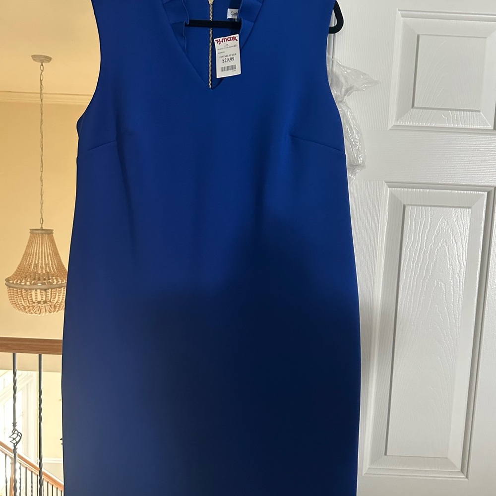 Calvin Klein Collection Royal Blue Midi Dress